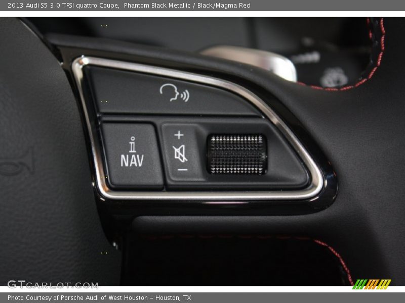 Phantom Black Metallic / Black/Magma Red 2013 Audi S5 3.0 TFSI quattro Coupe