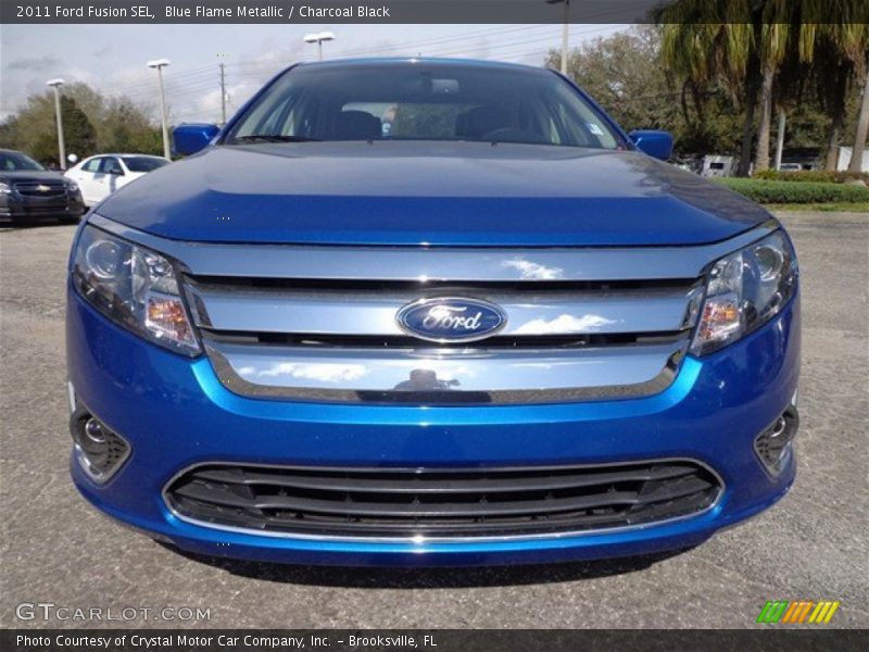 Blue Flame Metallic / Charcoal Black 2011 Ford Fusion SEL