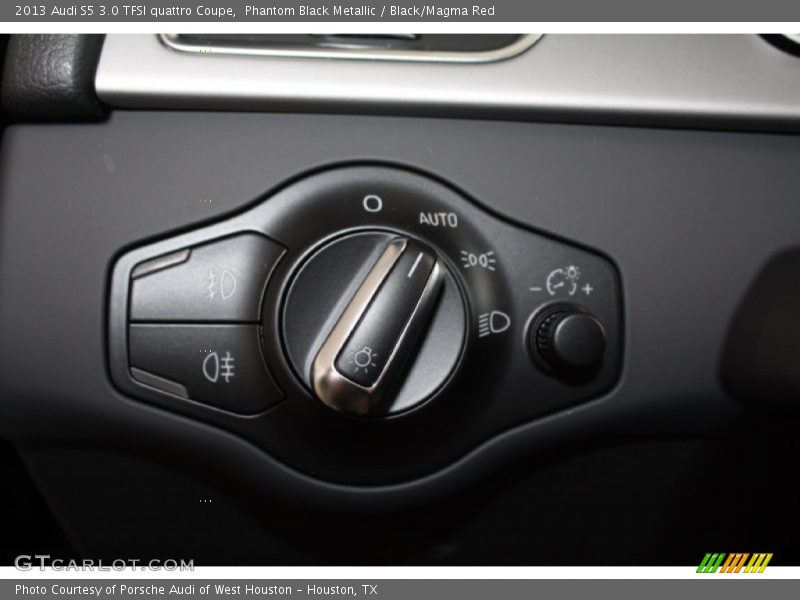 Phantom Black Metallic / Black/Magma Red 2013 Audi S5 3.0 TFSI quattro Coupe