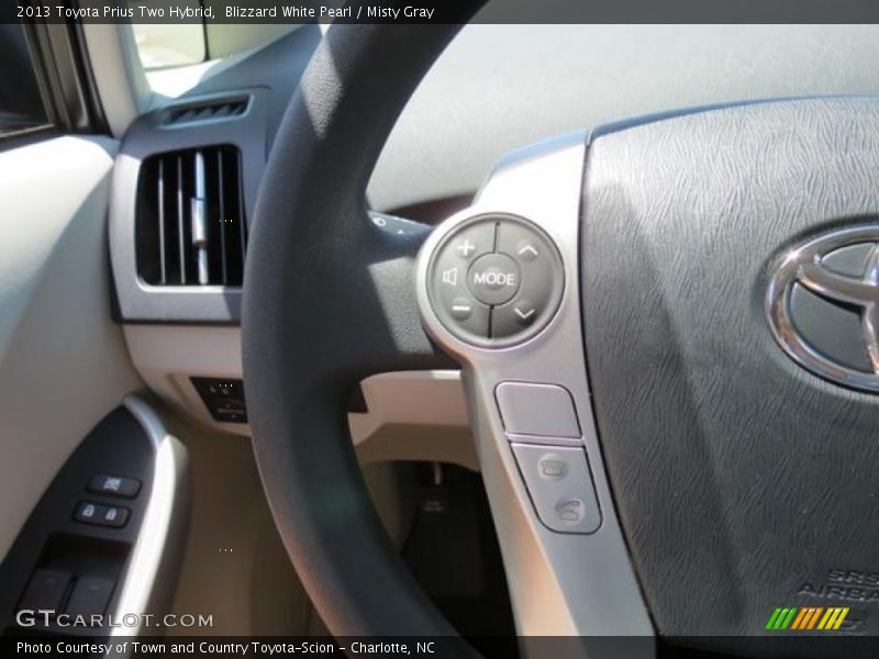 Blizzard White Pearl / Misty Gray 2013 Toyota Prius Two Hybrid