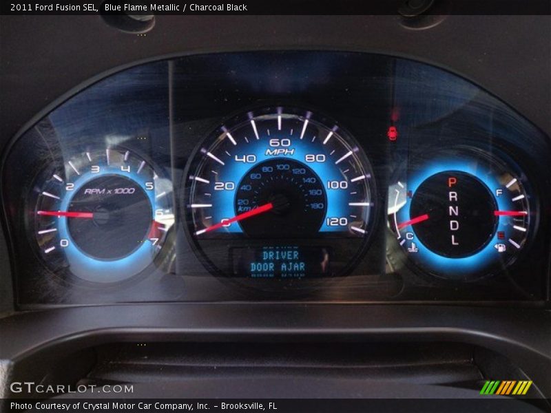 Blue Flame Metallic / Charcoal Black 2011 Ford Fusion SEL