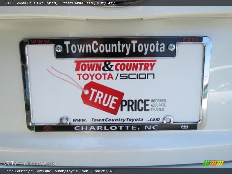 Blizzard White Pearl / Misty Gray 2013 Toyota Prius Two Hybrid