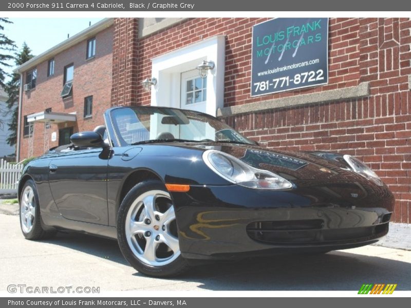 Black / Graphite Grey 2000 Porsche 911 Carrera 4 Cabriolet