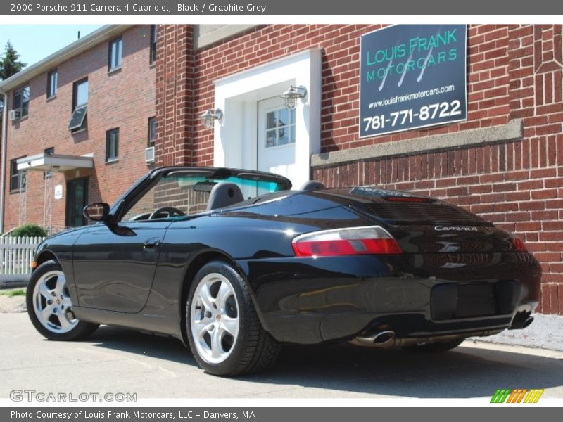 Black / Graphite Grey 2000 Porsche 911 Carrera 4 Cabriolet