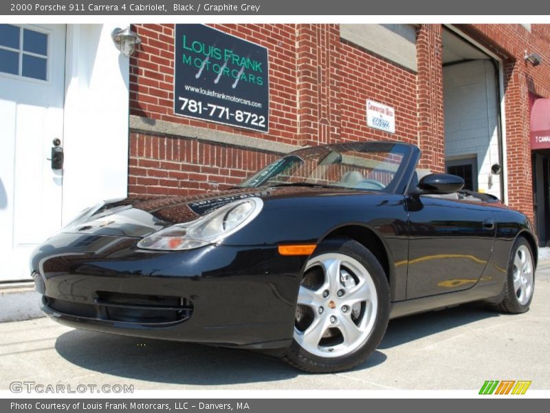 Black / Graphite Grey 2000 Porsche 911 Carrera 4 Cabriolet