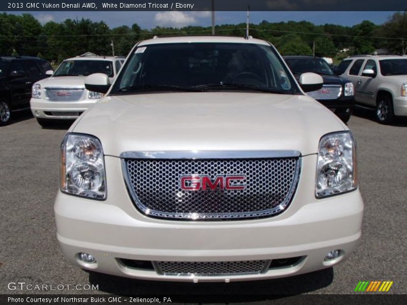 White Diamond Tricoat / Ebony 2013 GMC Yukon Denali AWD