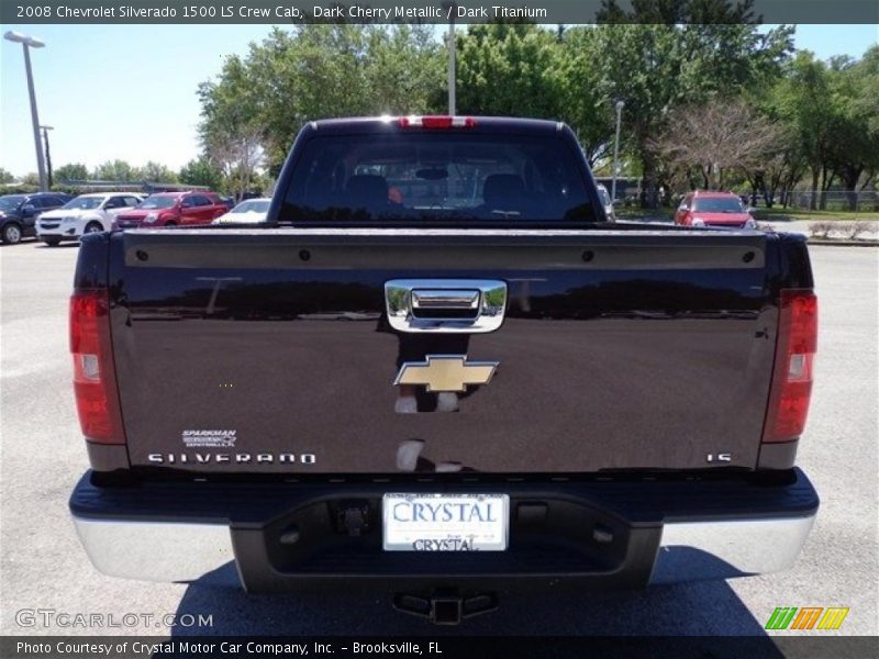 Dark Cherry Metallic / Dark Titanium 2008 Chevrolet Silverado 1500 LS Crew Cab