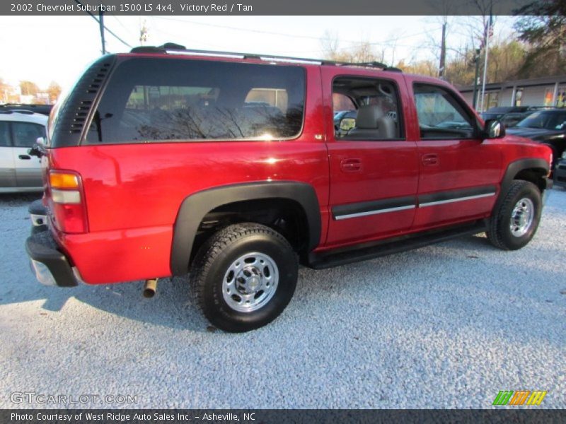 Victory Red / Tan 2002 Chevrolet Suburban 1500 LS 4x4