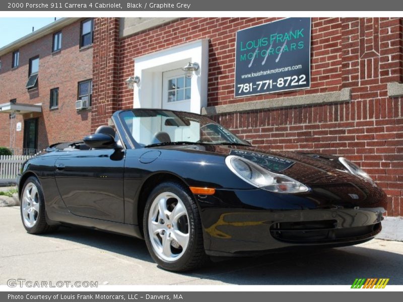 Black / Graphite Grey 2000 Porsche 911 Carrera 4 Cabriolet