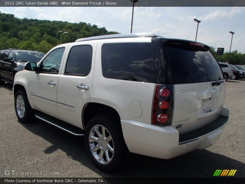 White Diamond Tricoat / Ebony 2013 GMC Yukon Denali AWD