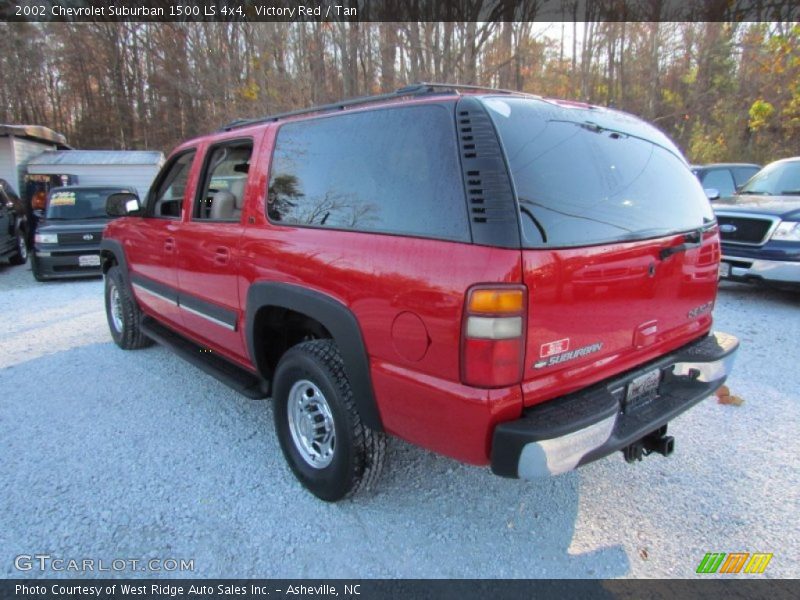 Victory Red / Tan 2002 Chevrolet Suburban 1500 LS 4x4