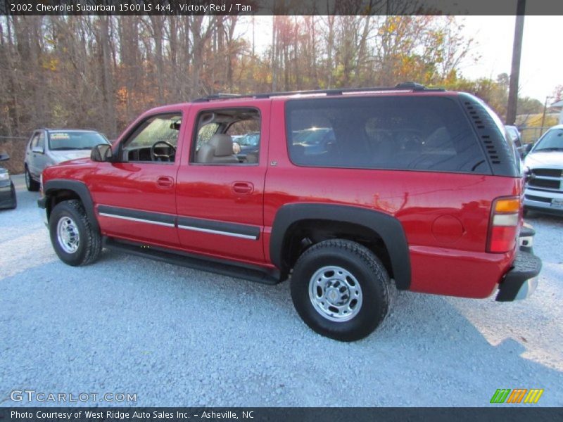 Victory Red / Tan 2002 Chevrolet Suburban 1500 LS 4x4