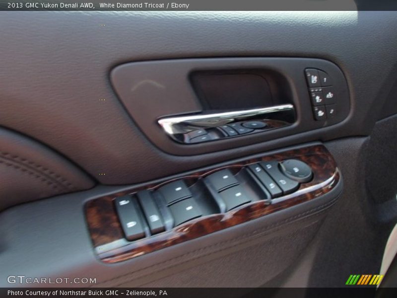 White Diamond Tricoat / Ebony 2013 GMC Yukon Denali AWD