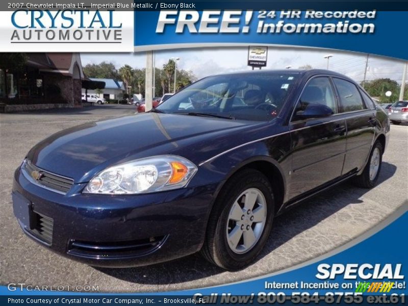 Imperial Blue Metallic / Ebony Black 2007 Chevrolet Impala LT