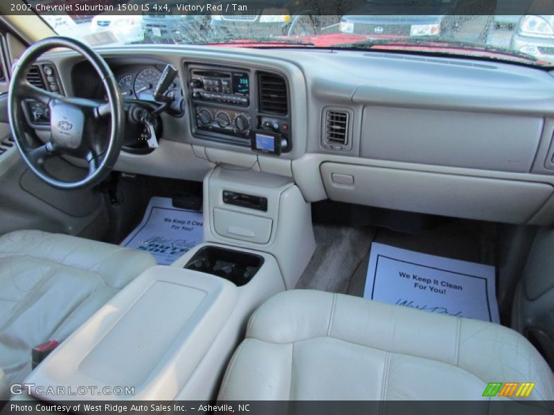 Victory Red / Tan 2002 Chevrolet Suburban 1500 LS 4x4