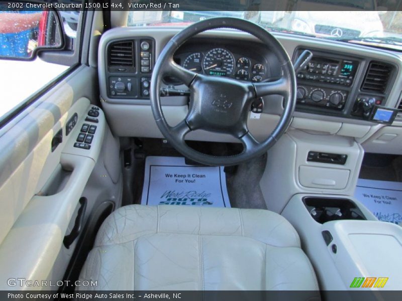 Victory Red / Tan 2002 Chevrolet Suburban 1500 LS 4x4