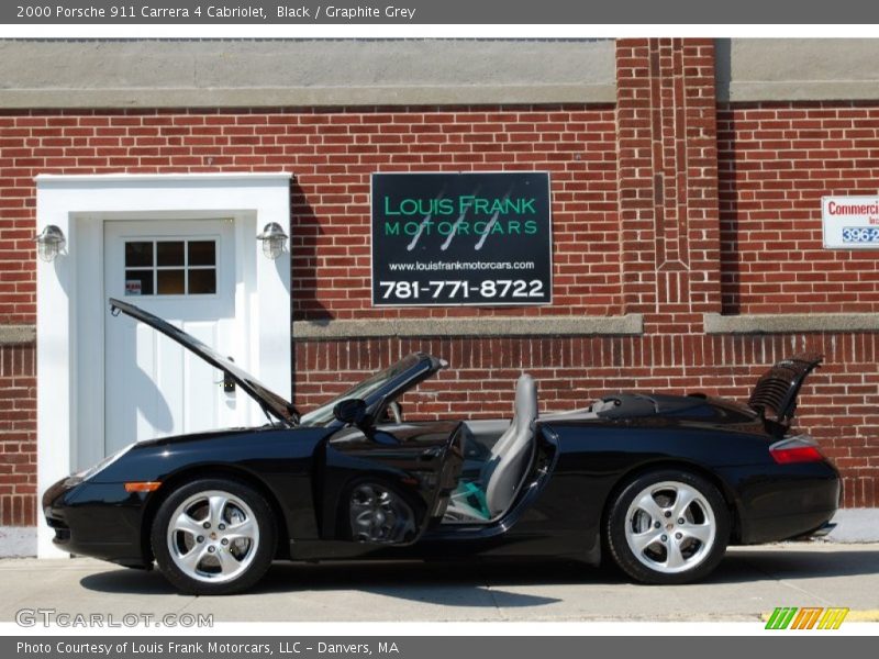 Black / Graphite Grey 2000 Porsche 911 Carrera 4 Cabriolet