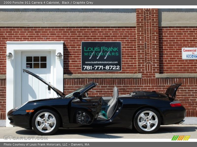 Black / Graphite Grey 2000 Porsche 911 Carrera 4 Cabriolet