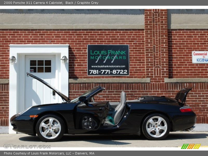 Black / Graphite Grey 2000 Porsche 911 Carrera 4 Cabriolet