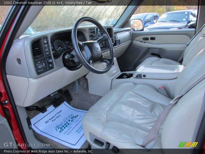 Victory Red / Tan 2002 Chevrolet Suburban 1500 LS 4x4
