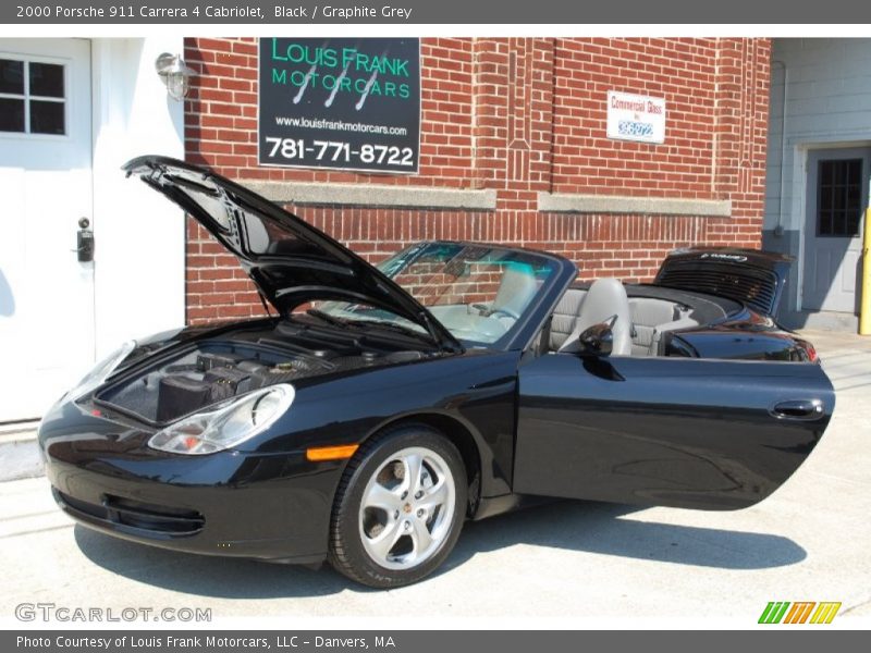 Black / Graphite Grey 2000 Porsche 911 Carrera 4 Cabriolet