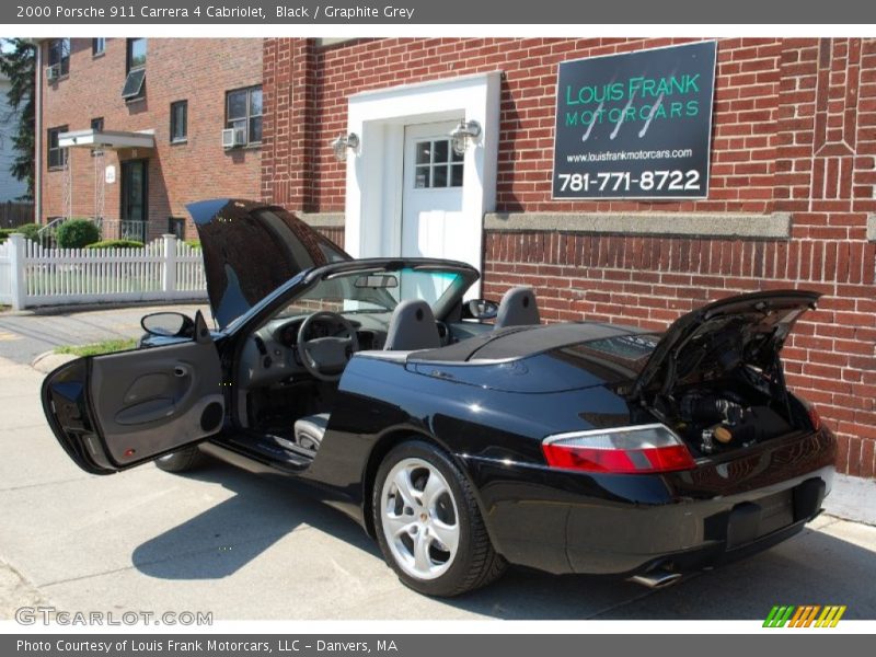 Black / Graphite Grey 2000 Porsche 911 Carrera 4 Cabriolet