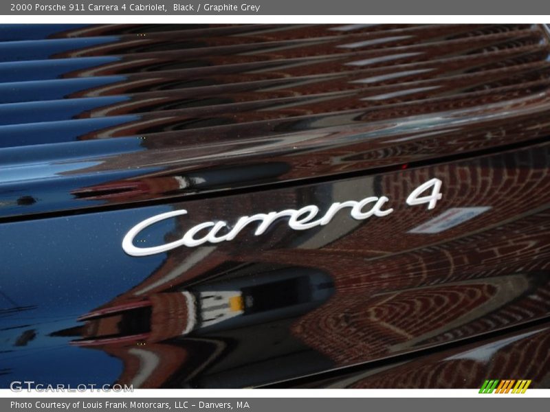 Black / Graphite Grey 2000 Porsche 911 Carrera 4 Cabriolet