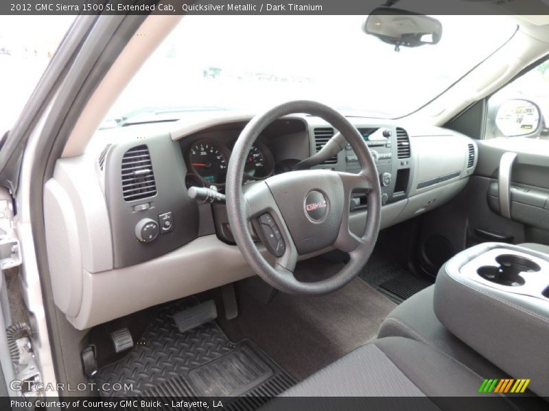 Quicksilver Metallic / Dark Titanium 2012 GMC Sierra 1500 SL Extended Cab