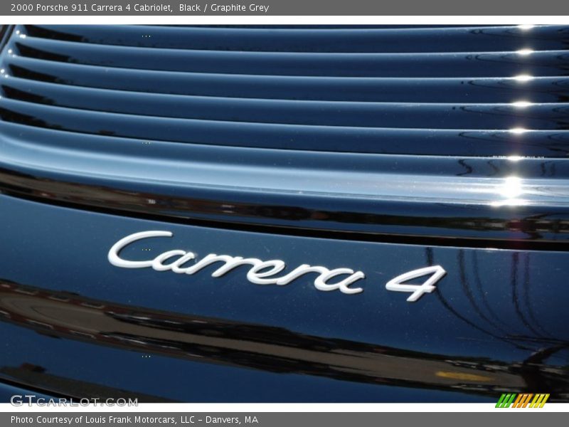 Black / Graphite Grey 2000 Porsche 911 Carrera 4 Cabriolet