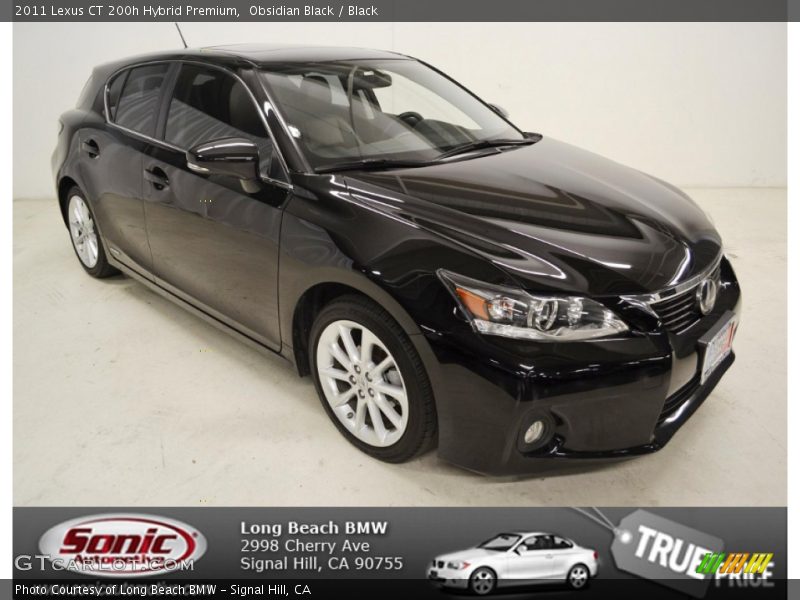 Obsidian Black / Black 2011 Lexus CT 200h Hybrid Premium