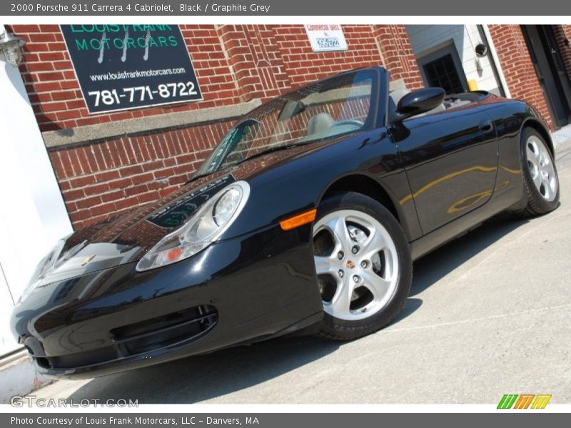 Black / Graphite Grey 2000 Porsche 911 Carrera 4 Cabriolet