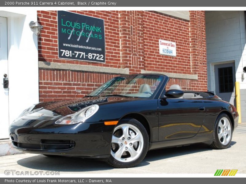 Black / Graphite Grey 2000 Porsche 911 Carrera 4 Cabriolet