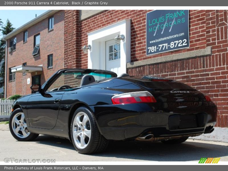 Black / Graphite Grey 2000 Porsche 911 Carrera 4 Cabriolet