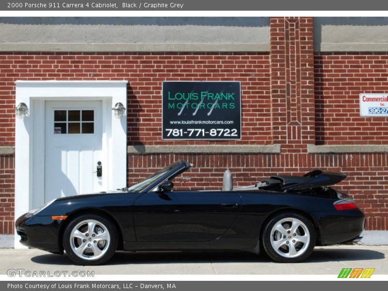 Black / Graphite Grey 2000 Porsche 911 Carrera 4 Cabriolet