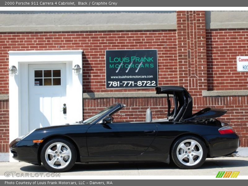 Black / Graphite Grey 2000 Porsche 911 Carrera 4 Cabriolet