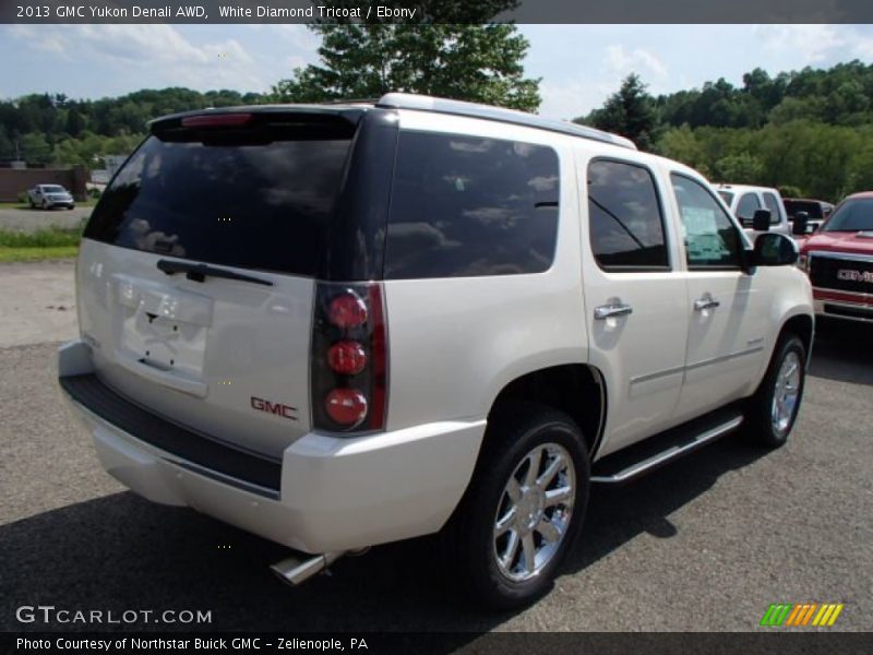 White Diamond Tricoat / Ebony 2013 GMC Yukon Denali AWD