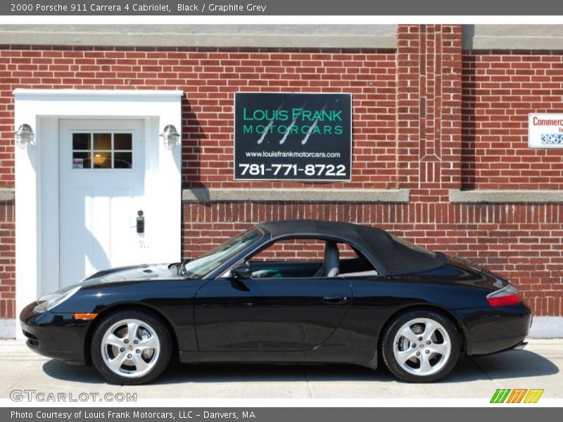 Black / Graphite Grey 2000 Porsche 911 Carrera 4 Cabriolet