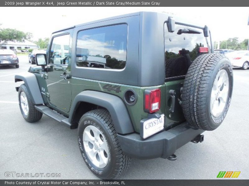Jeep Green Metallic / Dark Slate Gray/Medium Slate Gray 2009 Jeep Wrangler X 4x4