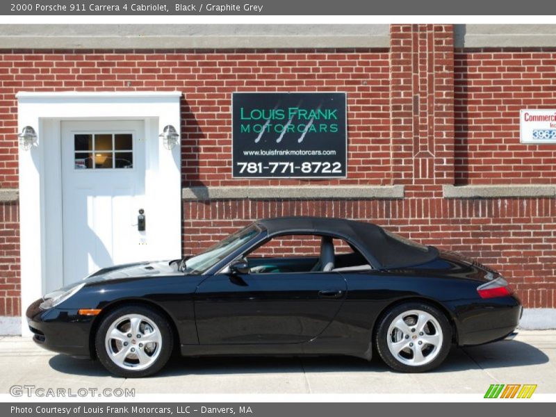Black / Graphite Grey 2000 Porsche 911 Carrera 4 Cabriolet