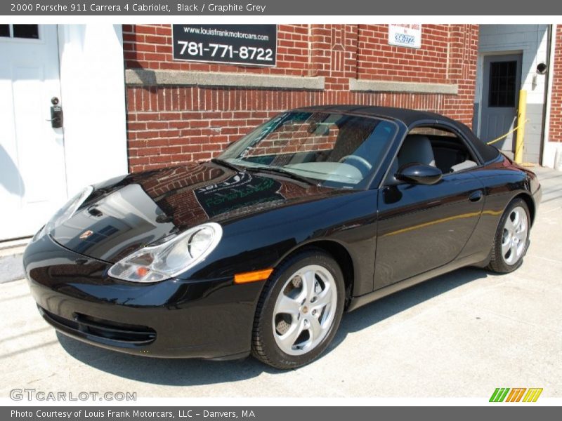 Black / Graphite Grey 2000 Porsche 911 Carrera 4 Cabriolet