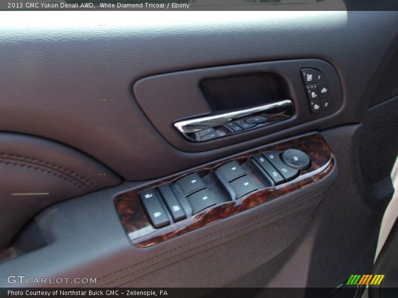 White Diamond Tricoat / Ebony 2013 GMC Yukon Denali AWD