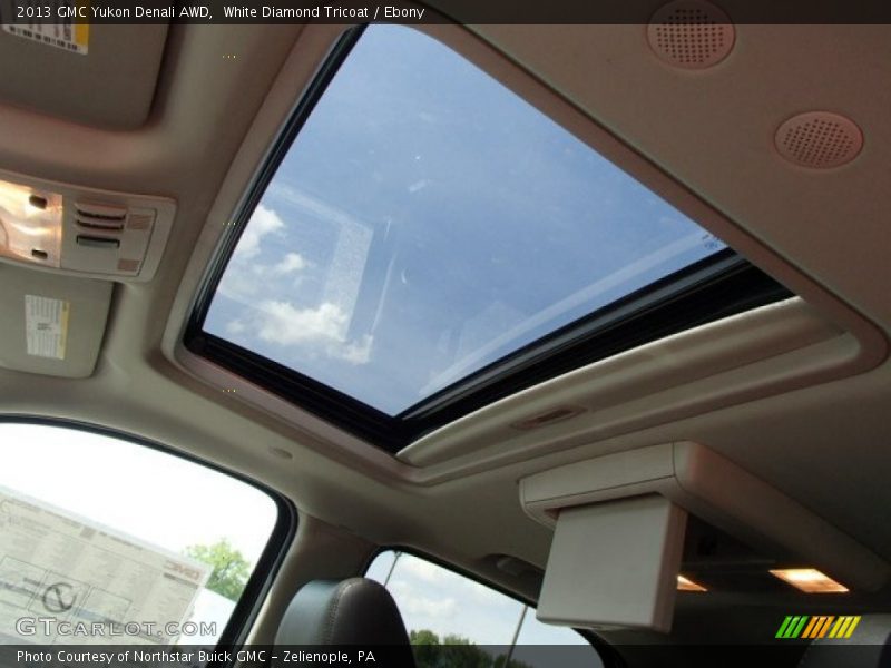 White Diamond Tricoat / Ebony 2013 GMC Yukon Denali AWD