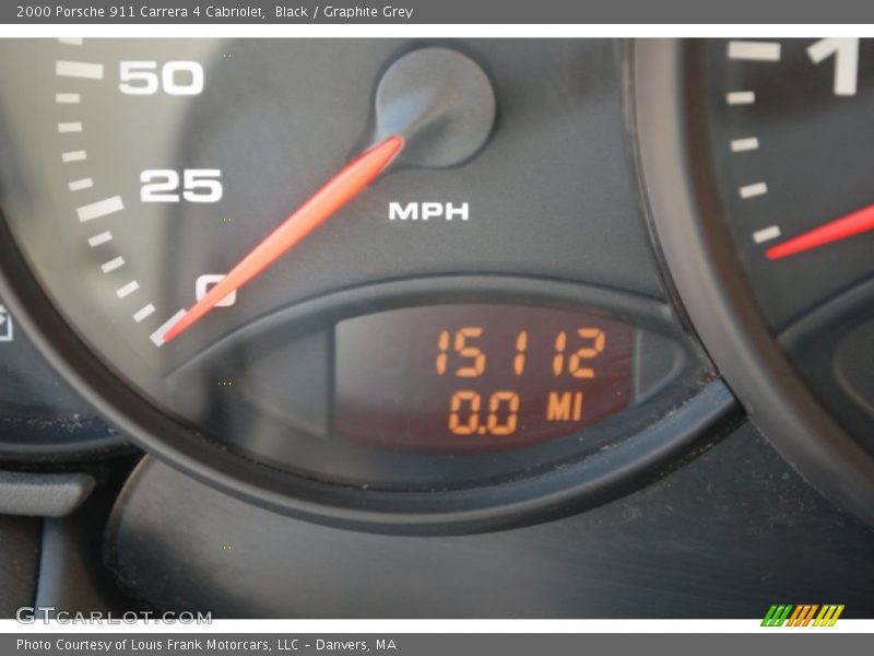 Black / Graphite Grey 2000 Porsche 911 Carrera 4 Cabriolet