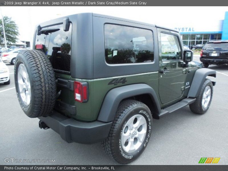 Jeep Green Metallic / Dark Slate Gray/Medium Slate Gray 2009 Jeep Wrangler X 4x4