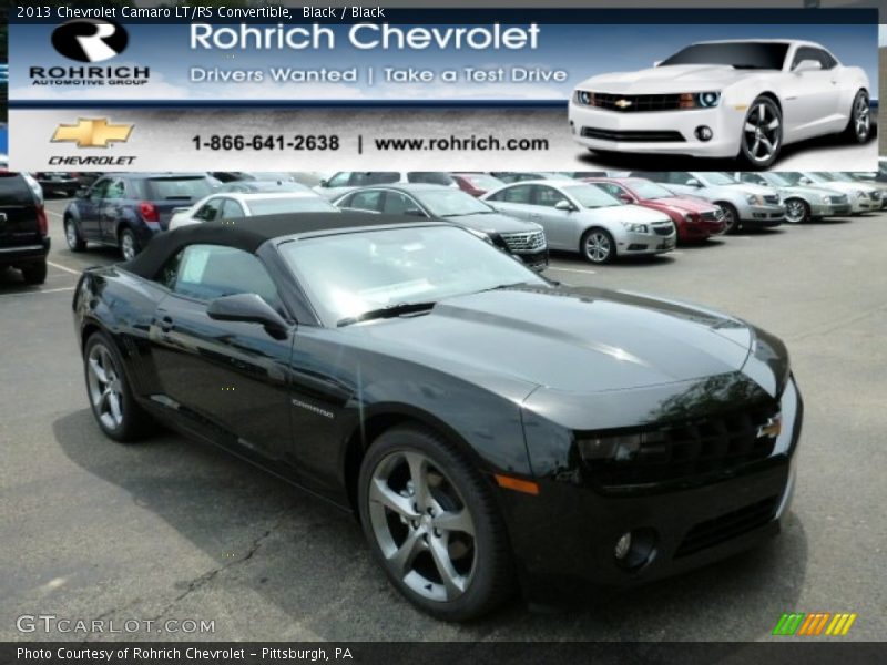 Black / Black 2013 Chevrolet Camaro LT/RS Convertible