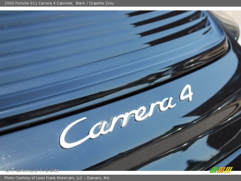 Black / Graphite Grey 2000 Porsche 911 Carrera 4 Cabriolet
