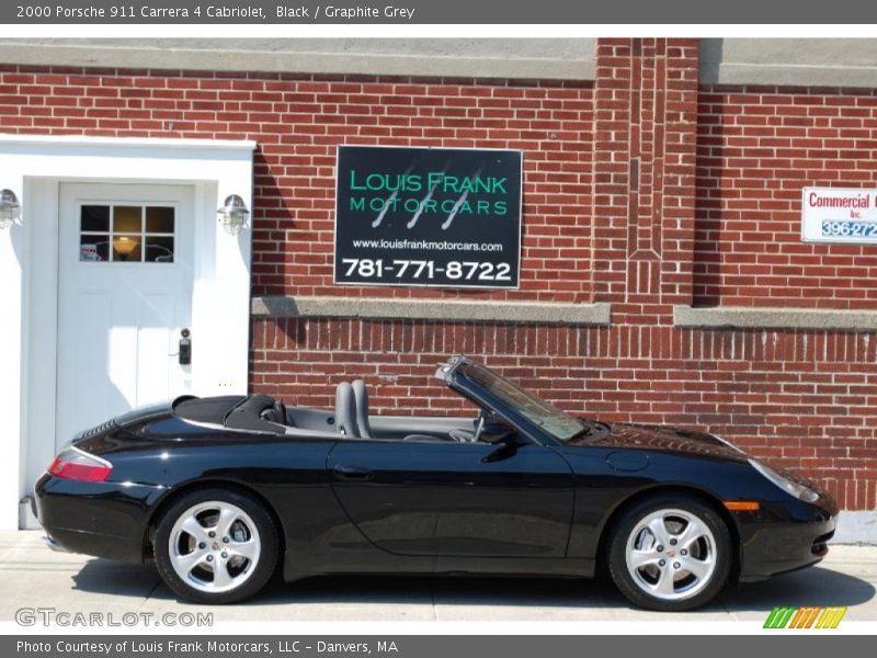 Black / Graphite Grey 2000 Porsche 911 Carrera 4 Cabriolet