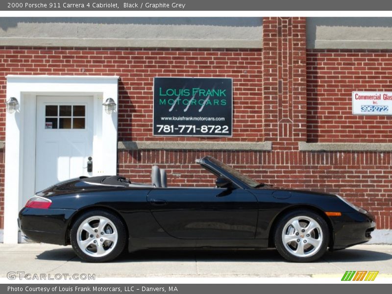Black / Graphite Grey 2000 Porsche 911 Carrera 4 Cabriolet