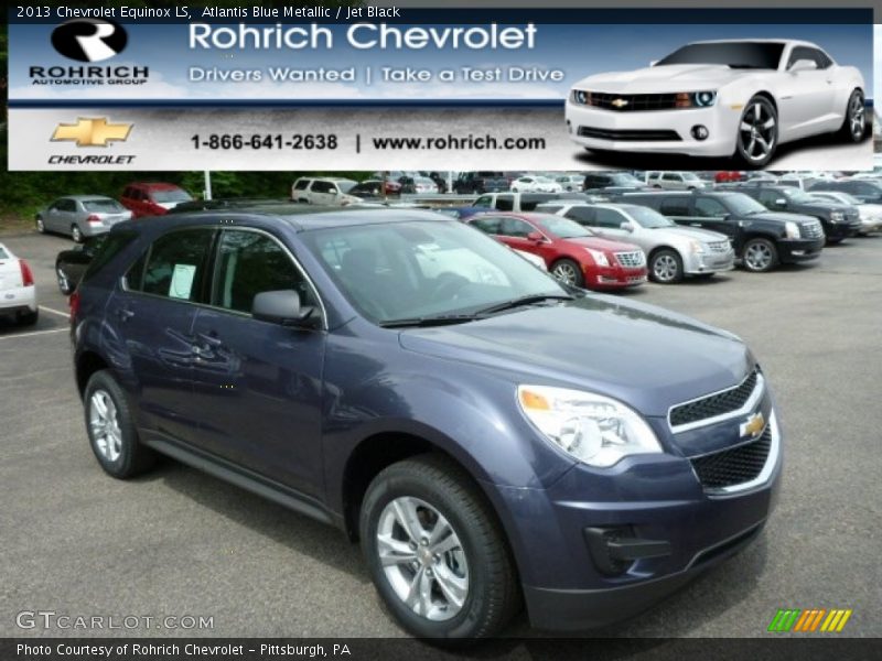 Atlantis Blue Metallic / Jet Black 2013 Chevrolet Equinox LS