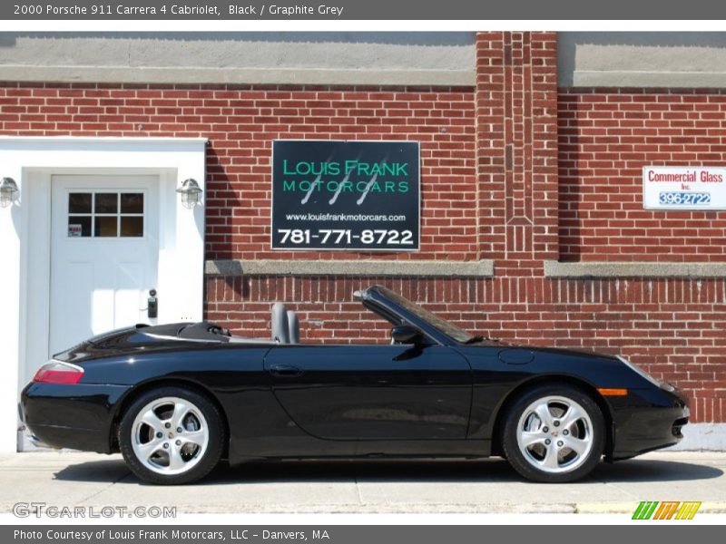 Black / Graphite Grey 2000 Porsche 911 Carrera 4 Cabriolet